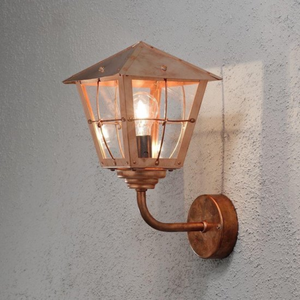 Konstsmide Klassieke buiten wandlamp Fenix 1-lichts koper
