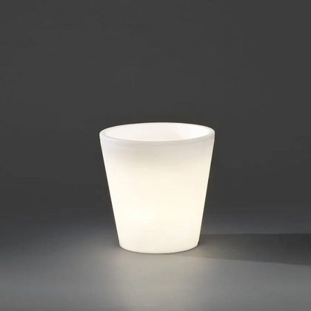 Konstsmide Moderne vloerlamp Assisi planten pot small opaalwit