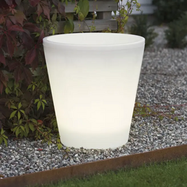Vloerlamp Assisi planten pot large opaalwit