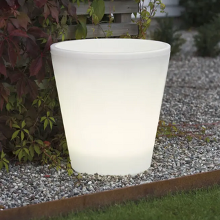 Vloerlamp Assisi planten pot large opaalwit