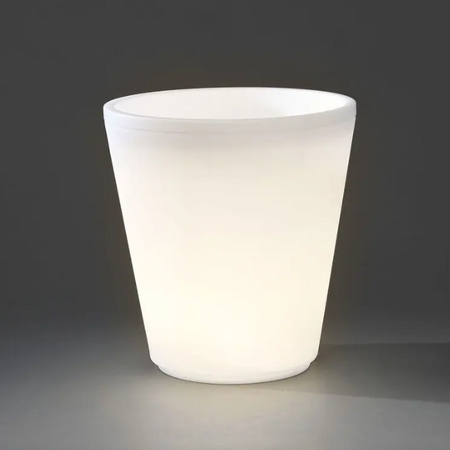 Konstsmide Moderne vloerlamp Assisi planten pot large opaalwit