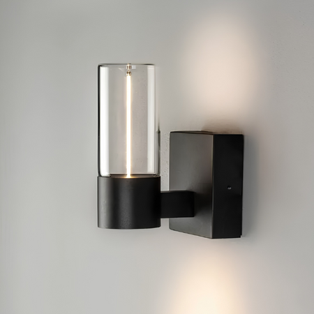 Konstsmide Modern industriële buiten wandlamp Edison small 1-lichts zwart
