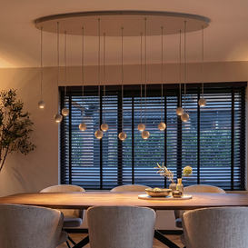 Hanglamp Grace ovaal 13-lichts zand