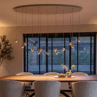 Hanglamp Grace ovaal 13-lichts zand