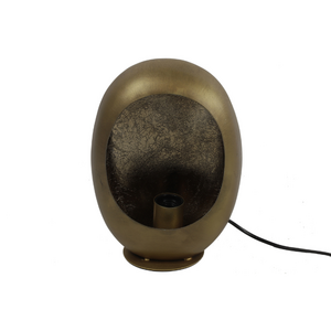 BelaLuz Industriële tafellamp Eggy 1-lichts small antiek messing