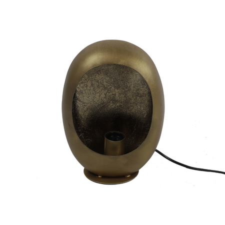BelaLuz Industriële tafellamp Eggy 1-lichts small antiek messing