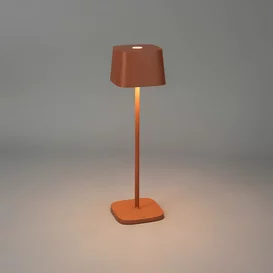 Oplaadbare tafellamp Capri 1-lichts terracotta dimbaar