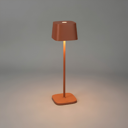 Konstsmide Moderne oplaadbare tafellamp Capri 1-lichts terracotta dimbaar