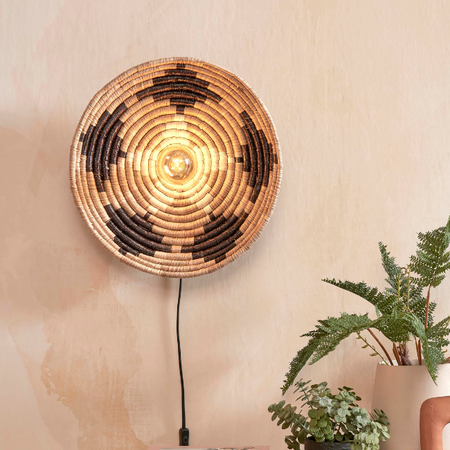 GOOD & MOJO Ibiza wandlamp Andros Ø45 cm 1-lichts seagrass naturel