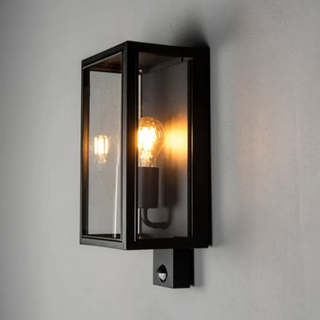 Buiten wandlamp Carpi 1-lichts zwart met bewegingssensor