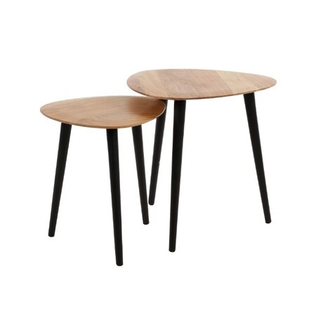 BelaLuz Modern landelijke bijzettafel Arthur 2-set driehoek
