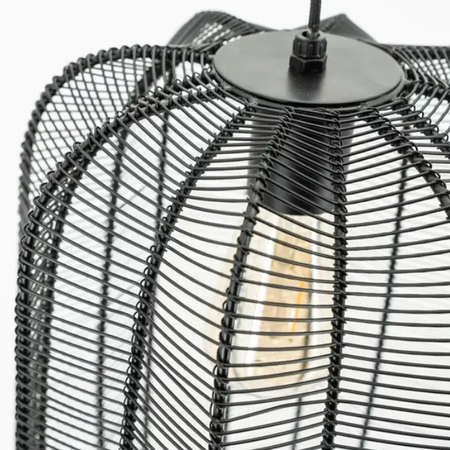 By-Boo Moderne hanglamp Carbo 1-lichts zwart