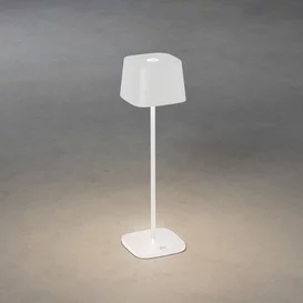 Oplaadbare tafellamp Capri 1-lichts wit dimbaar