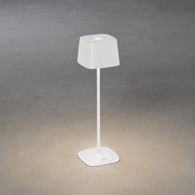 Oplaadbare tafellamp Capri 1-lichts wit dimbaar