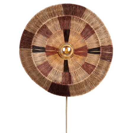 GOOD & MOJO Bohemian wandlamp Serengeti naturel brown 1-lichts Ø45 cm S