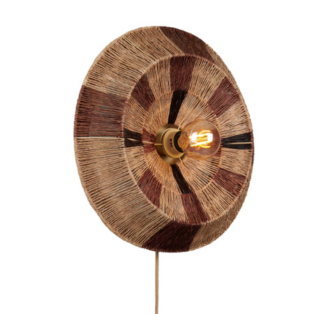 GOOD & MOJO Bohemian wandlamp Serengeti naturel brown 1-lichts Ø45 cm S