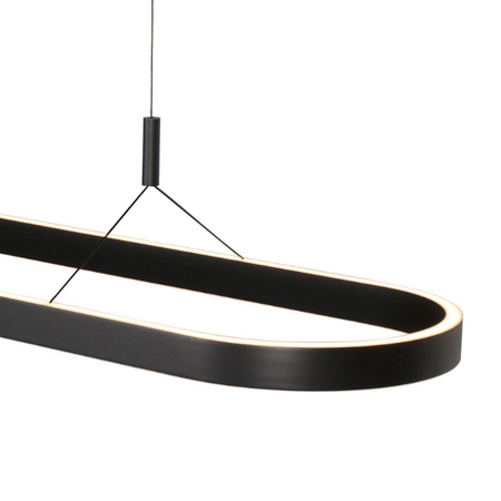 Steinhauer Modern industriële hanglamp Mykty met kabellift ovaal 120 cm