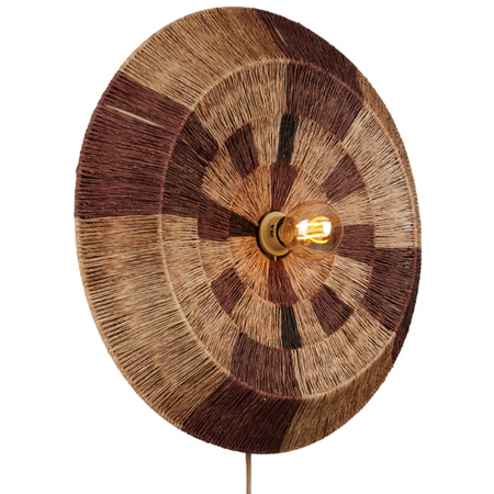 GOOD & MOJO Bohemian wandlamp Serengeti naturel brown 1-lichts Ø60 cm L