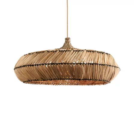 GOOD & MOJO Bohemian gevlochten hanglamp Rinjani naturel Ø60 cm M