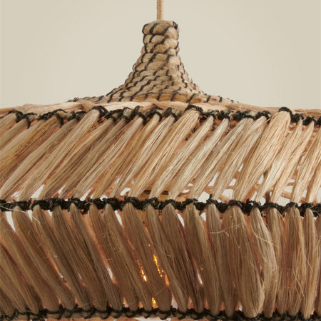 GOOD & MOJO Bohemian gevlochten hanglamp Rinjani naturel Ø60 cm M
