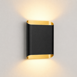ETH Modern hotel chique wandlamp Carmen 2-lichts zwart goud