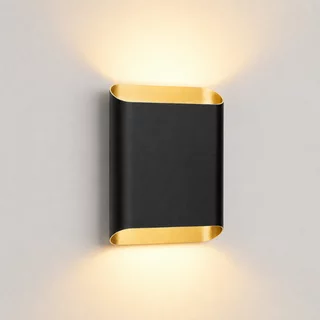Wandlamp Carmen 2-lichts zwart goud