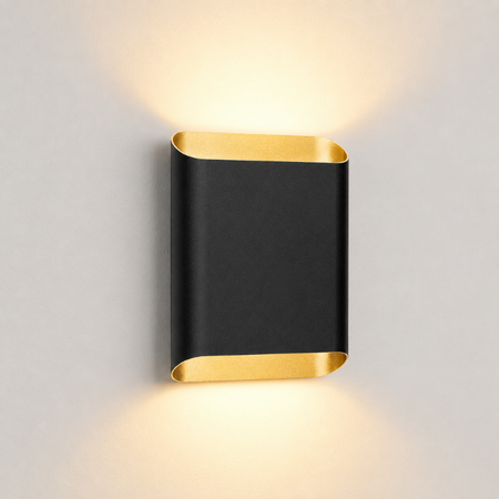 ETH Modern hotel chique wandlamp Carmen 2-lichts zwart goud