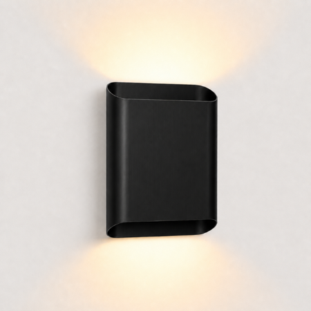 ETH Modern industriële wandlamp Carmen 2-lichts zwart