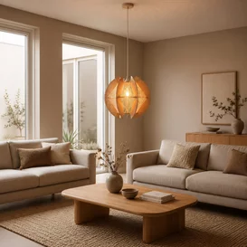 Hanglamp Jessica 1-lichts oak