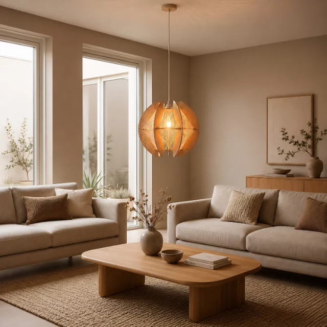 Hanglamp Jessica 1-lichts oak