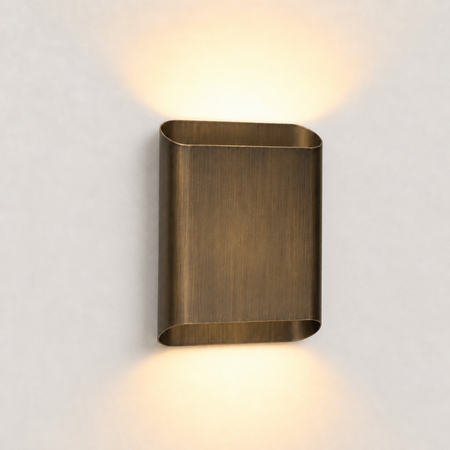 ETH Moderne wandlamp Carmen 2-lichts brons geborsteld