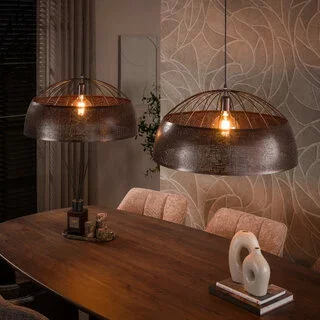 Hanglamp Misto 2-lichts antiek koper Ø60 cm