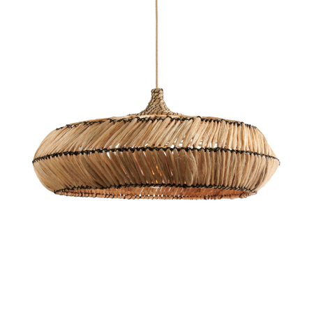 GOOD & MOJO Bohemian gevlochten hanglamp Rinjani naturel Ø70 cm L