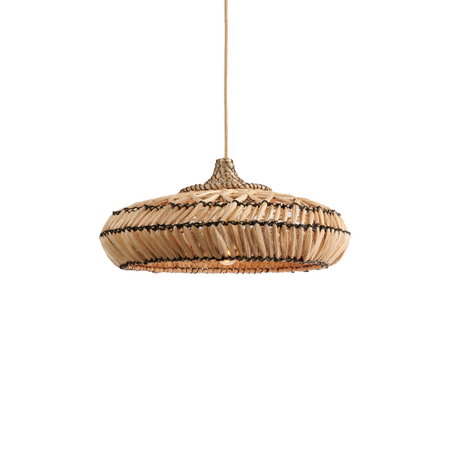 GOOD & MOJO Bohemian gevlochten hanglamp Rinjani naturel Ø50 cm S