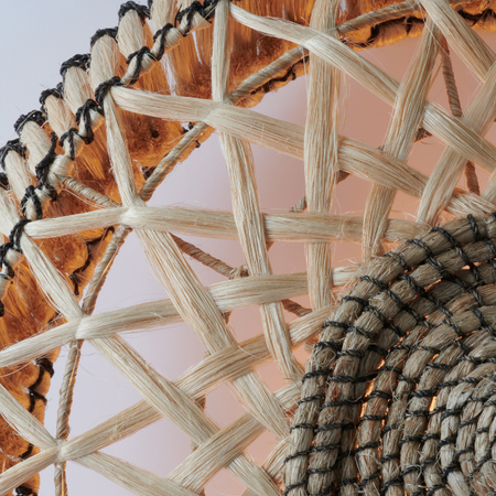 GOOD & MOJO Bohemian gevlochten hanglamp Rinjani naturel Ø50 cm S