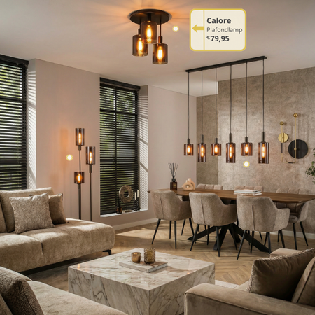 BelaLuz Shop the look Sienna Glow hotel chique lampenset