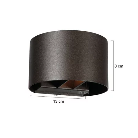 Steinhauer Modern industriële wandlamp Muro 1-lichts rond cacao