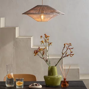 GOOD & MOJO Ibiza hanglamp Lumbini grijs touw Ø50 cm S