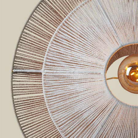 GOOD & MOJO Ibiza hanglamp Lumbini grijs touw Ø50 cm S