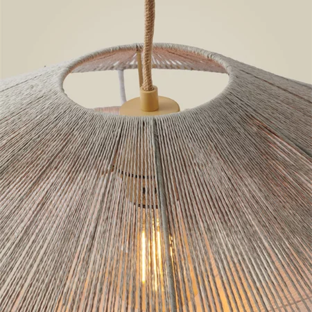 GOOD & MOJO Ibiza hanglamp Lumbini grijs touw Ø50 cm S