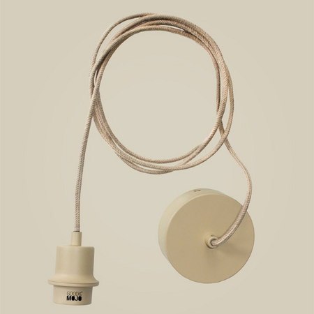 GOOD & MOJO Ibiza stijl hanglamp Lumbini grijs touw Ø60 cm L