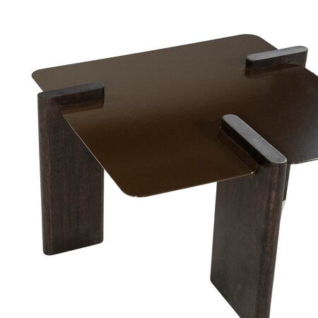 By-Boo Retro vintage bijzettafel Voro small mangohout