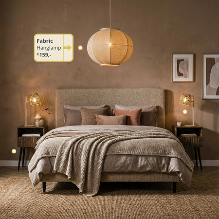 BelaLuz Shop the look Soft Sand slaapkamer set met lampen en nachtkastjes