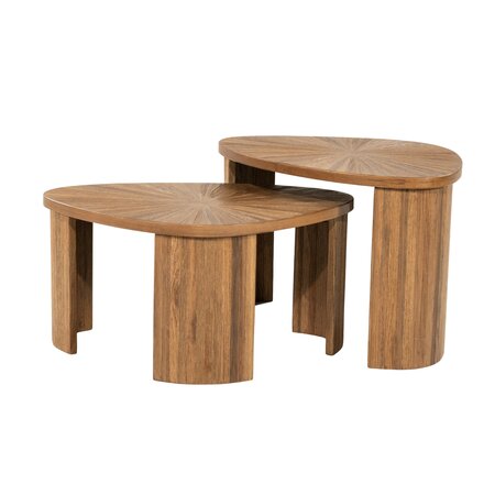 By-Boo Moderne salontafel set van 2 Tala teakhout
