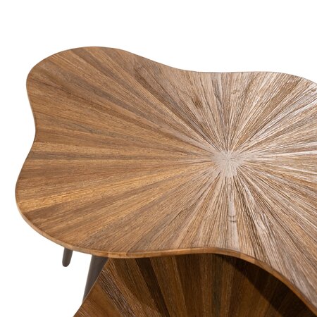 By-Boo Moderne salontafel Loma set van 2 teakhout