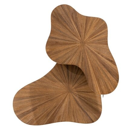 By-Boo Moderne salontafel Loma set van 2 teakhout