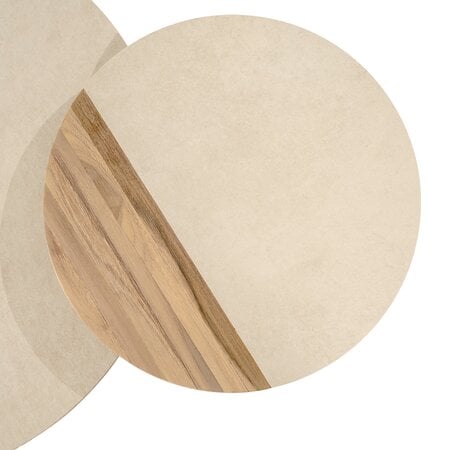 By-Boo Scandinavische salontafel set van 2 Diago van teakhout & keramiek