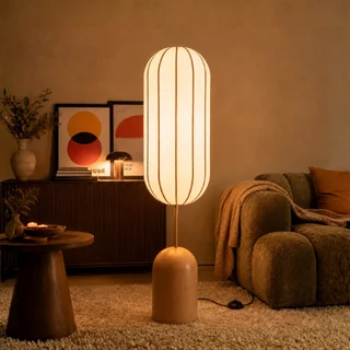 Vloerlamp Cocoon 1-lichts bruin