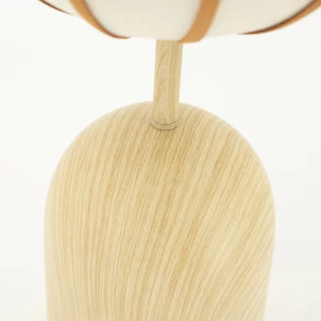 By-Boo Retro vintage tafellamp Cocoon 1-lichts naturel