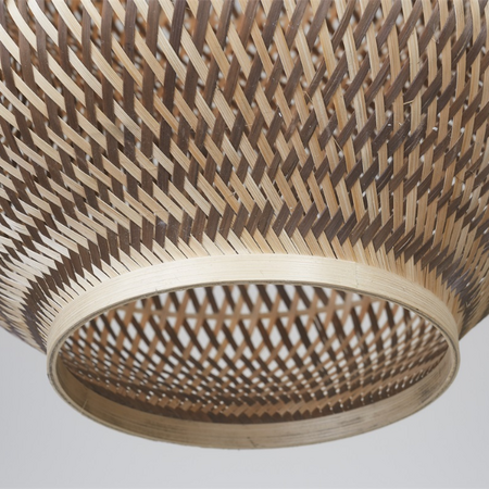 GOOD & MOJO Ibiza stijl hanglamp Barbados 1-lichts naturel bruin